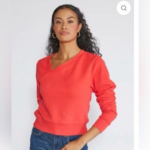 Etica Koko Sharp Sweat Top Size Large in Fiery Red